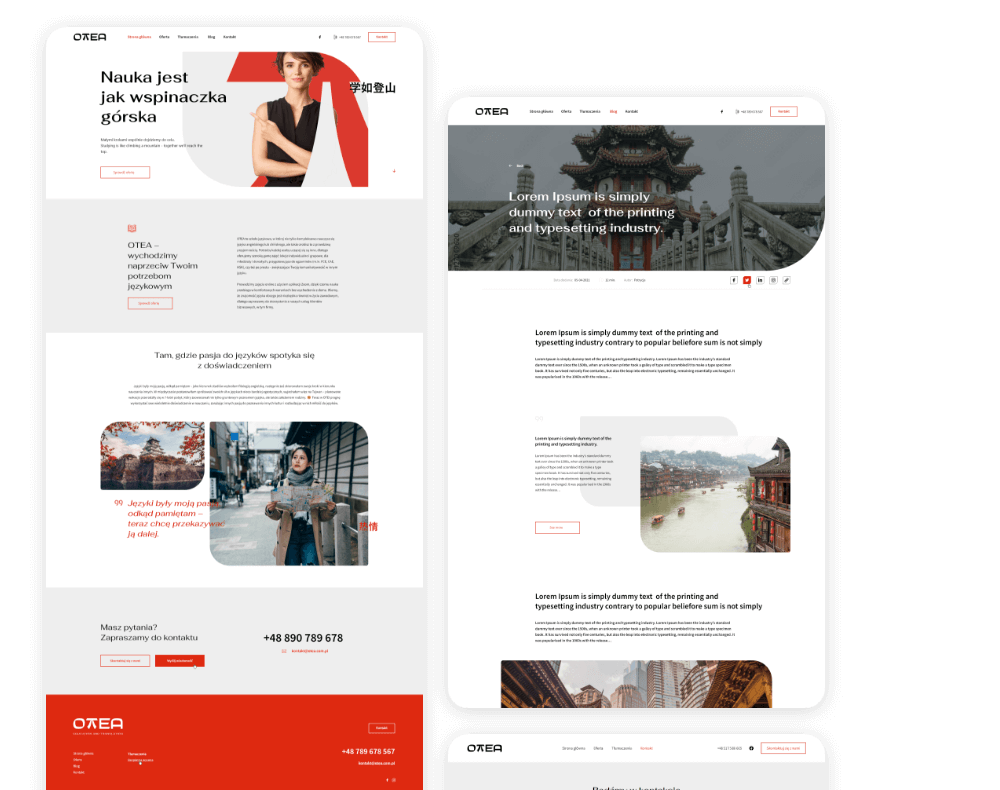 Strona internetowa i identyfikacja wizualna dla OTEA Online Translation & Education