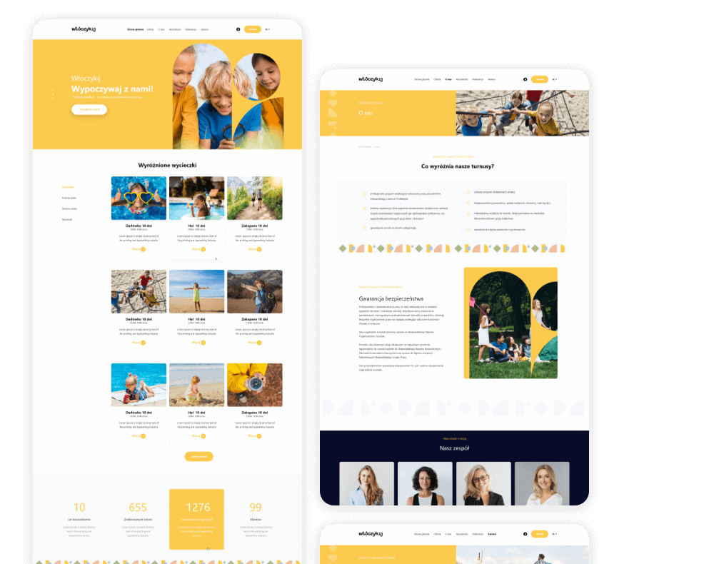 Włóczykij – realizacja dla biura organizacji wycieczek dla dzieci i młodzieży